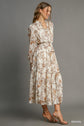 Lurex Floral Print Midi Dress image 3