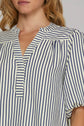 BUBBLE SLEEVE STRIPED WOVEN TOP image 3