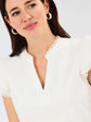White Sierra Mini Dress with Eyelet Details