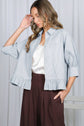 Striped Shirt with Ruffled Hem