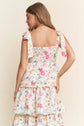 Pink Floral Midi with Tie Strap