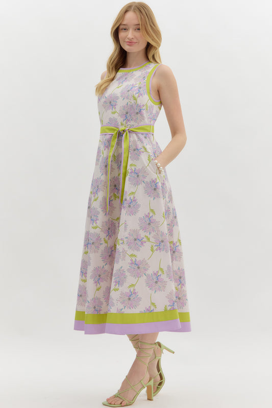 Lavender Lime Floral Midi image 1