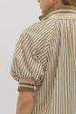 Olive Stripe Half Zip Pullover image 5