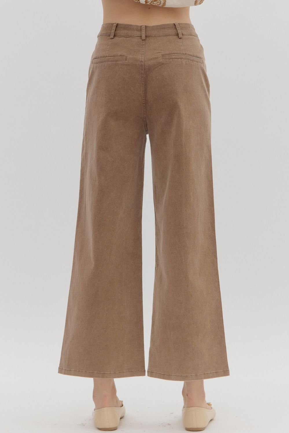 Brown High Waisted Wide Leg Pant image 6