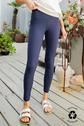 NAVY BUTTER SOFT BASIC FULL LENGTH LEGGINGS image 2
