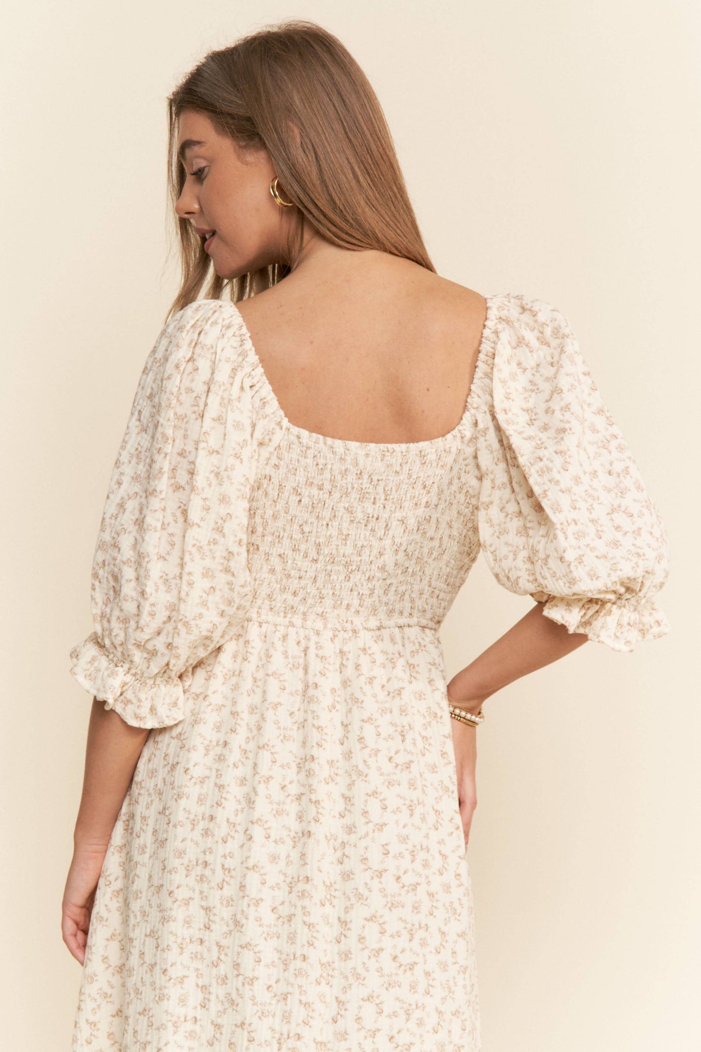 FLORAL PRINT MAXI DRESS