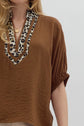 Caramel Leopard Dolman Top image 2