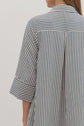 Indigo Striped 3/4 sleeve Midi dress image 6