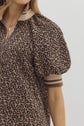 Leopard Half Zip Pullover Top image 3