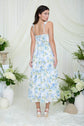 Floral Eyelet Scallop Trim Midi Dress