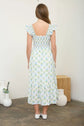 Ruffle Sleeveless Smocked Midi Dress