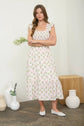Ruffle Sleeveless Smocked Midi Dress