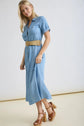 Denim Collard Button Down Shirt Dress