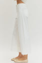 White Ankle Pant with Cuff Hem
