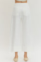 White Ankle Pant with Cuff Hem