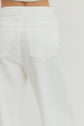 White Ankle Pant with Cuff Hem