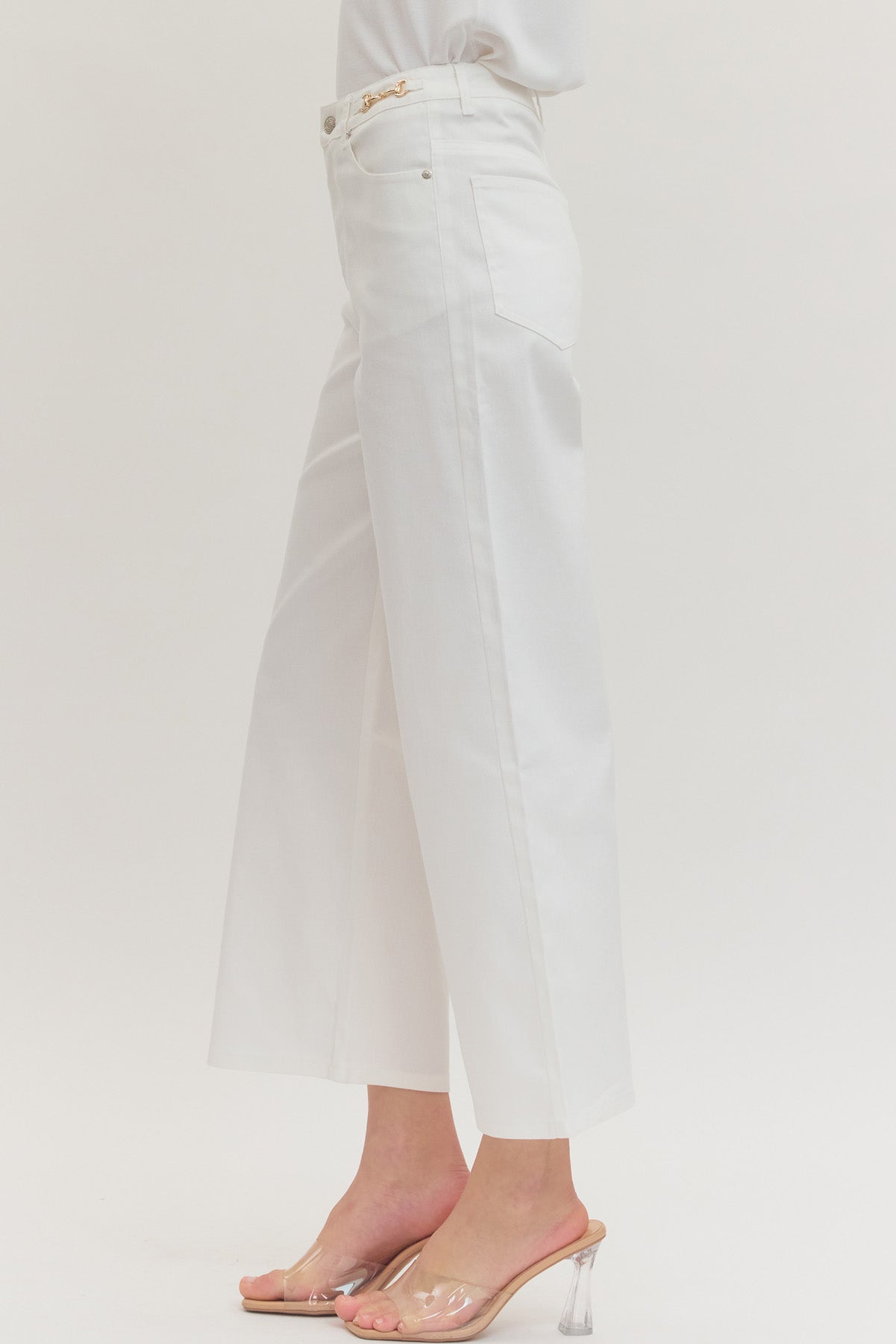 Straight Leg Pant Featuring Horsebit Detail