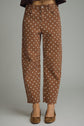 Brown Denim Polka Dot Pant