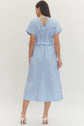 Striped Smocked Waist Midi