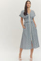 Striped Smocked Waist Midi