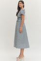 Striped Smocked Waist Midi