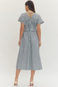 Striped Smocked Waist Midi