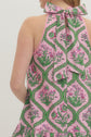 Botanical Print Sleeveless Mini Dress
