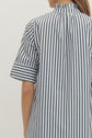 Striped Shirt Midi Dress Button-Front