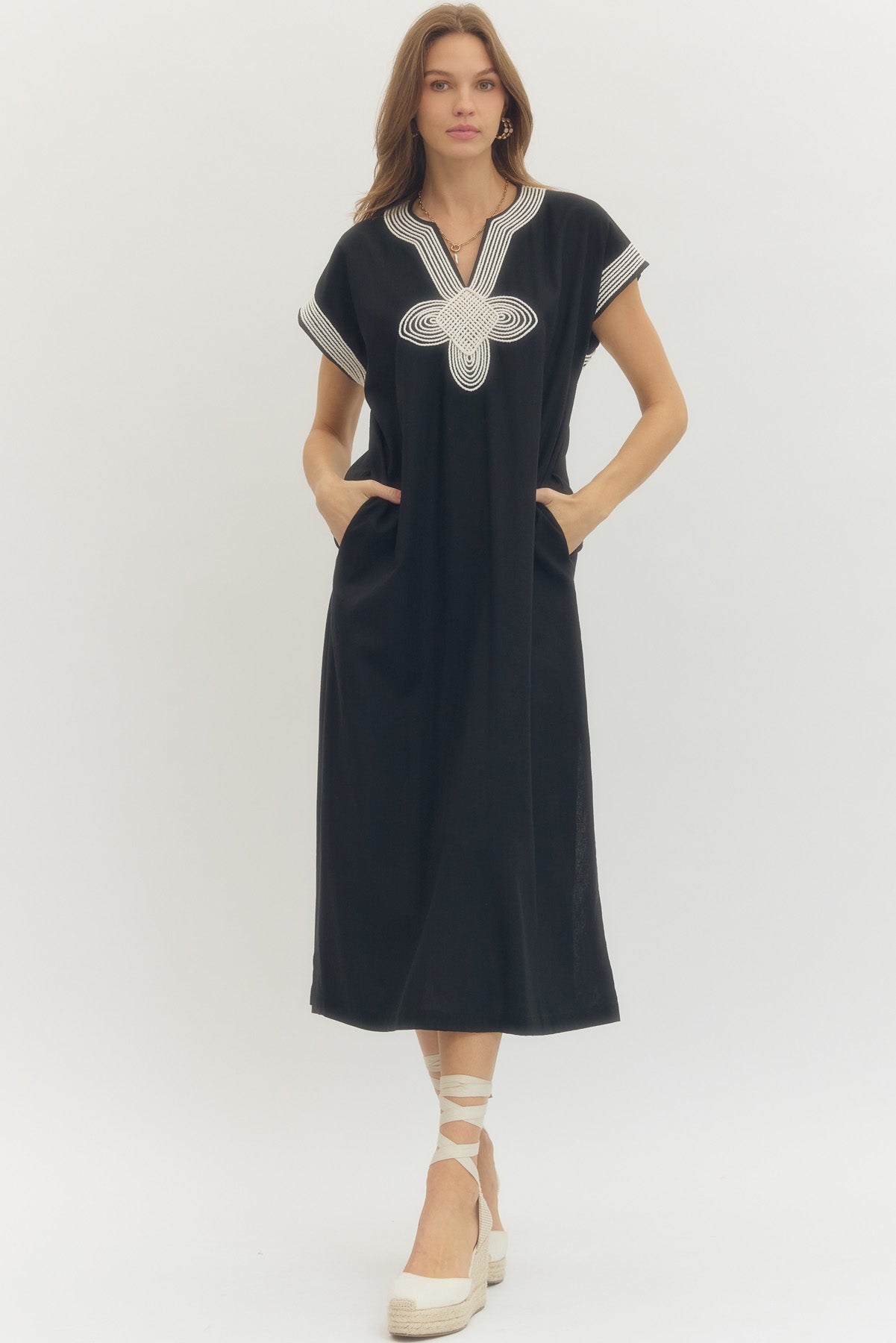 Embroidered Tunic Midi
