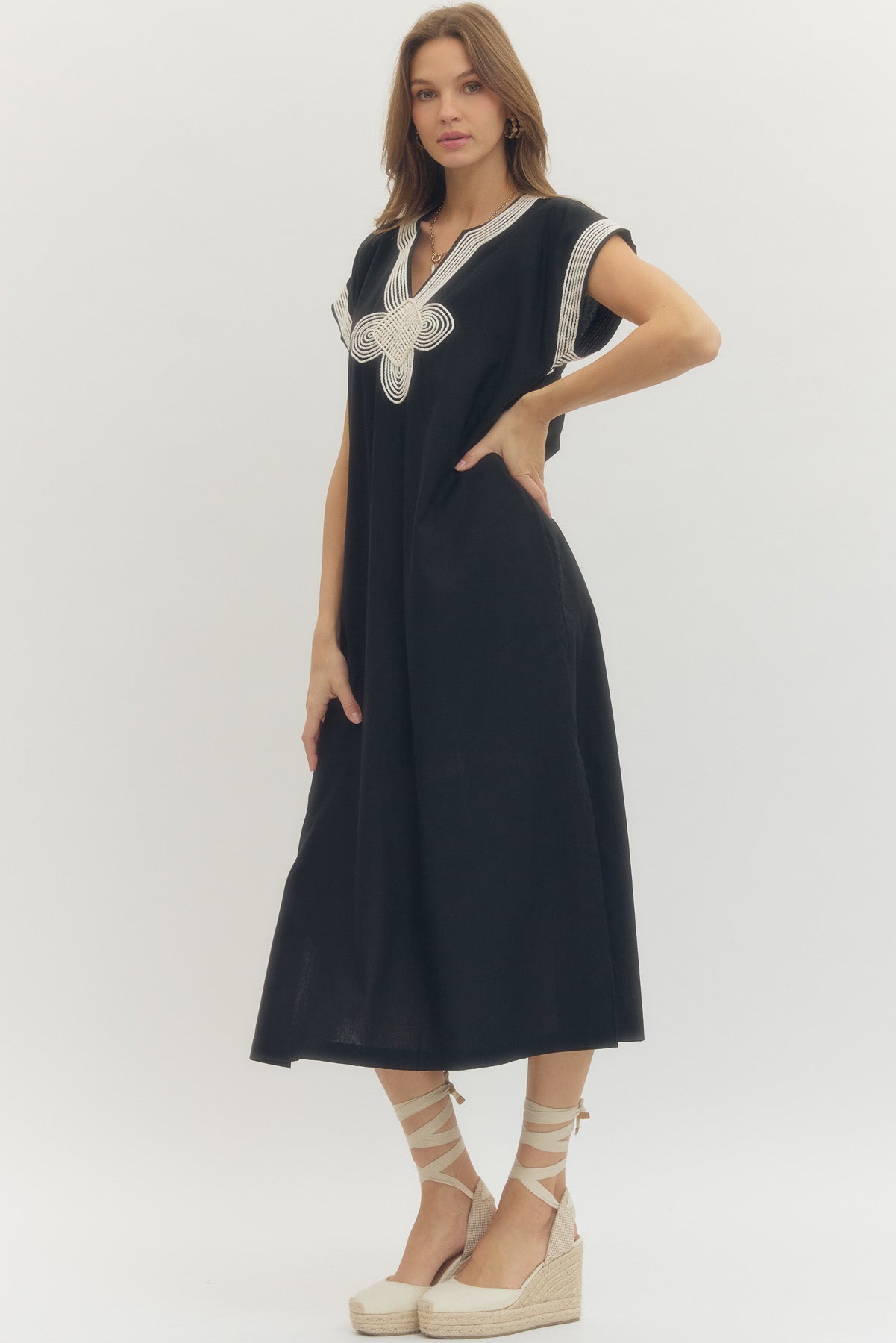 Embroidered Tunic Midi