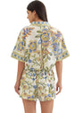 Botanical print short sleeve top