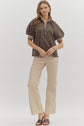 Leopard Half Zip Pullover Top image 0