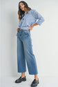 Med - Scissor Cut Wide Leg Jean image 1