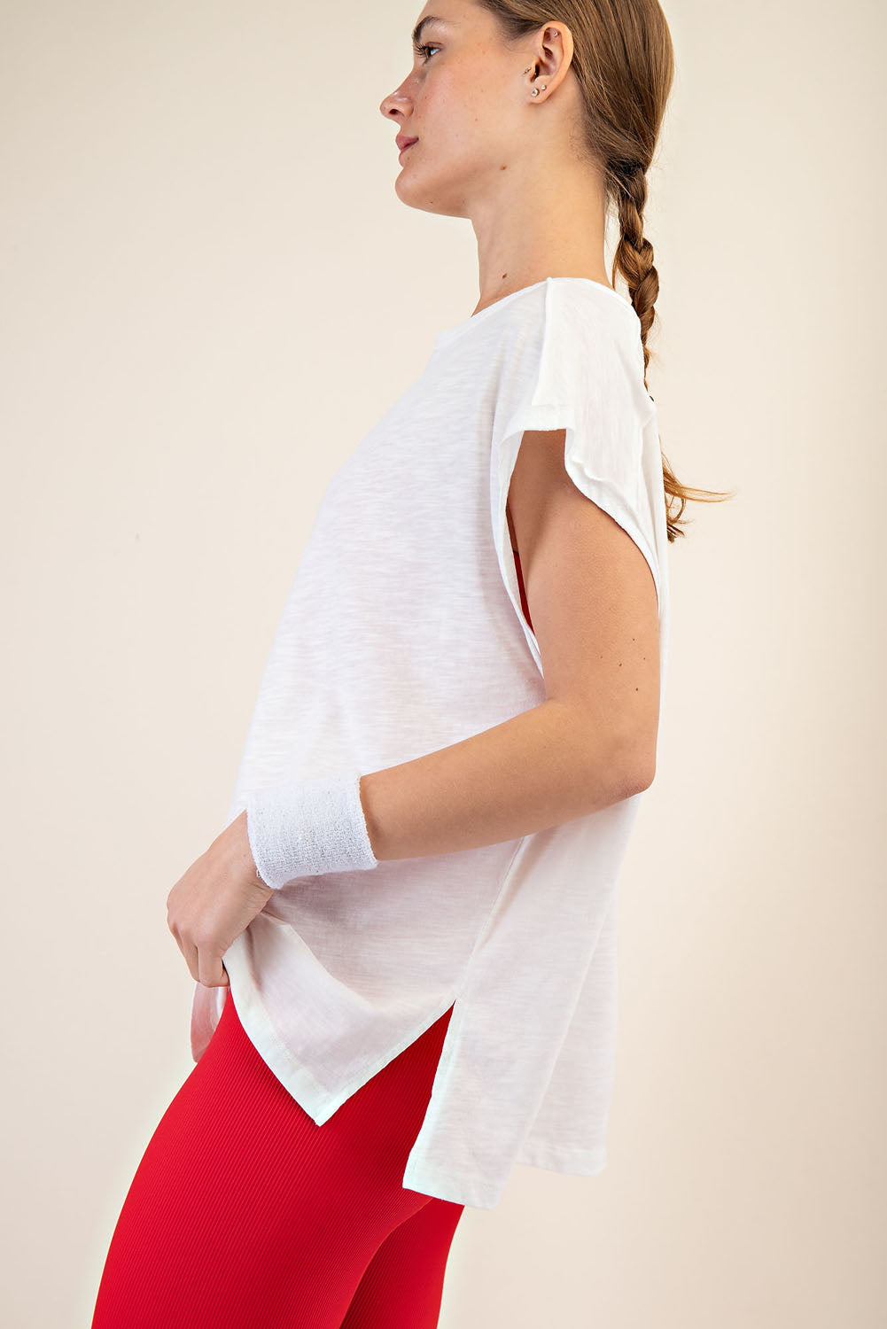 OFF WHITE CVC SLUB OVERSIZED SS TOP image 3