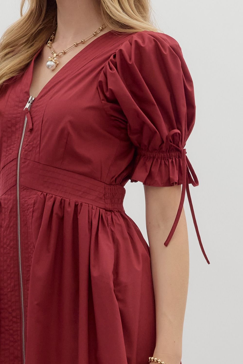 Garnet Midi With Embroidered Skirt Hem image 1