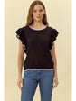 Black top with white trim image 0
