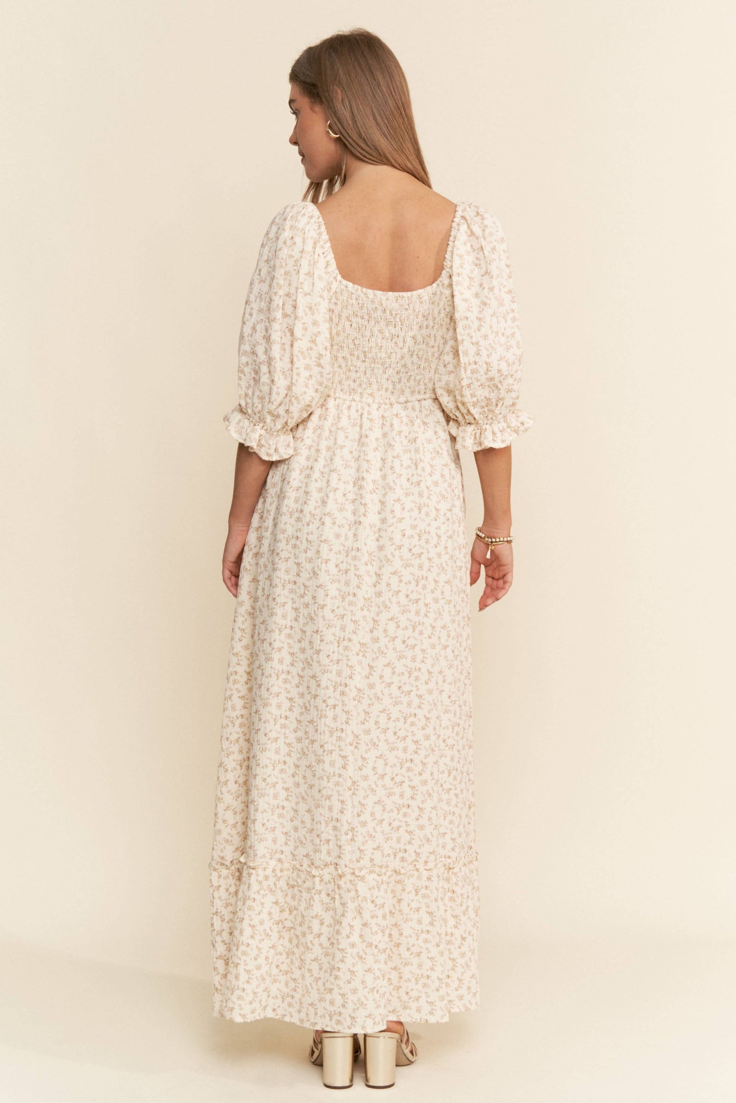 FLORAL PRINT MAXI DRESS