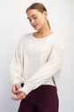 Cotton Slub Open Back Long Sleeve Top image 7