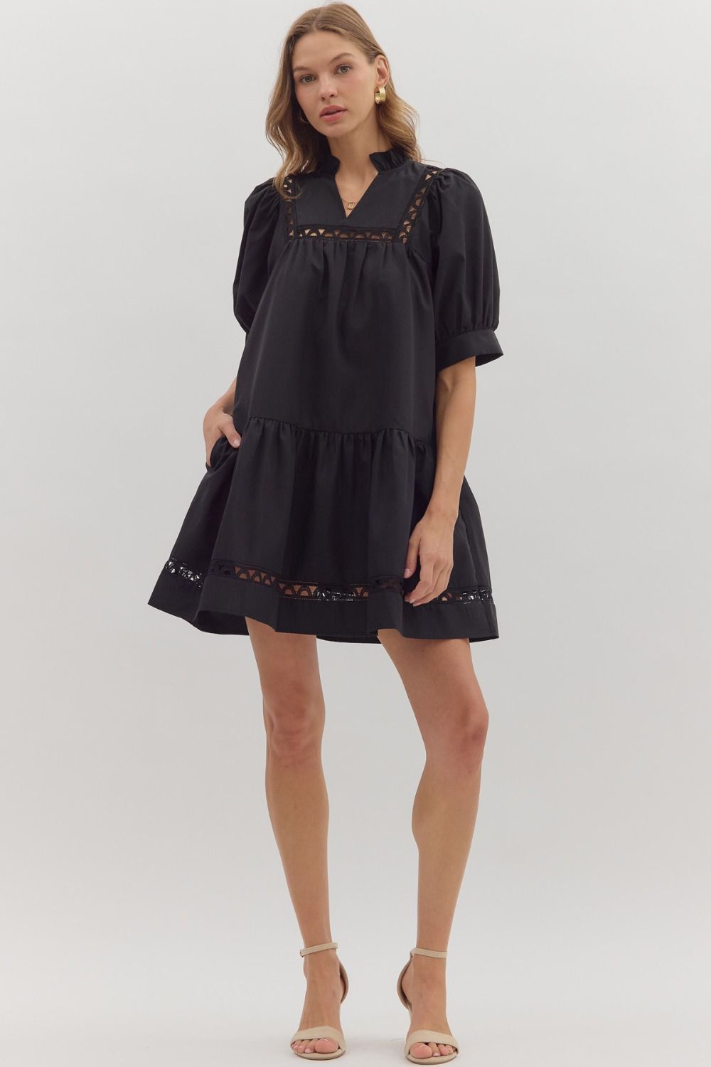 Black Mini with Scallop Accent Trim image 0