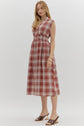 Brick Plaid Zip Up Sleeveless Midi image 3