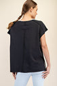 BLACK CVC SLUB OVERSIZED SS TOP image 3
