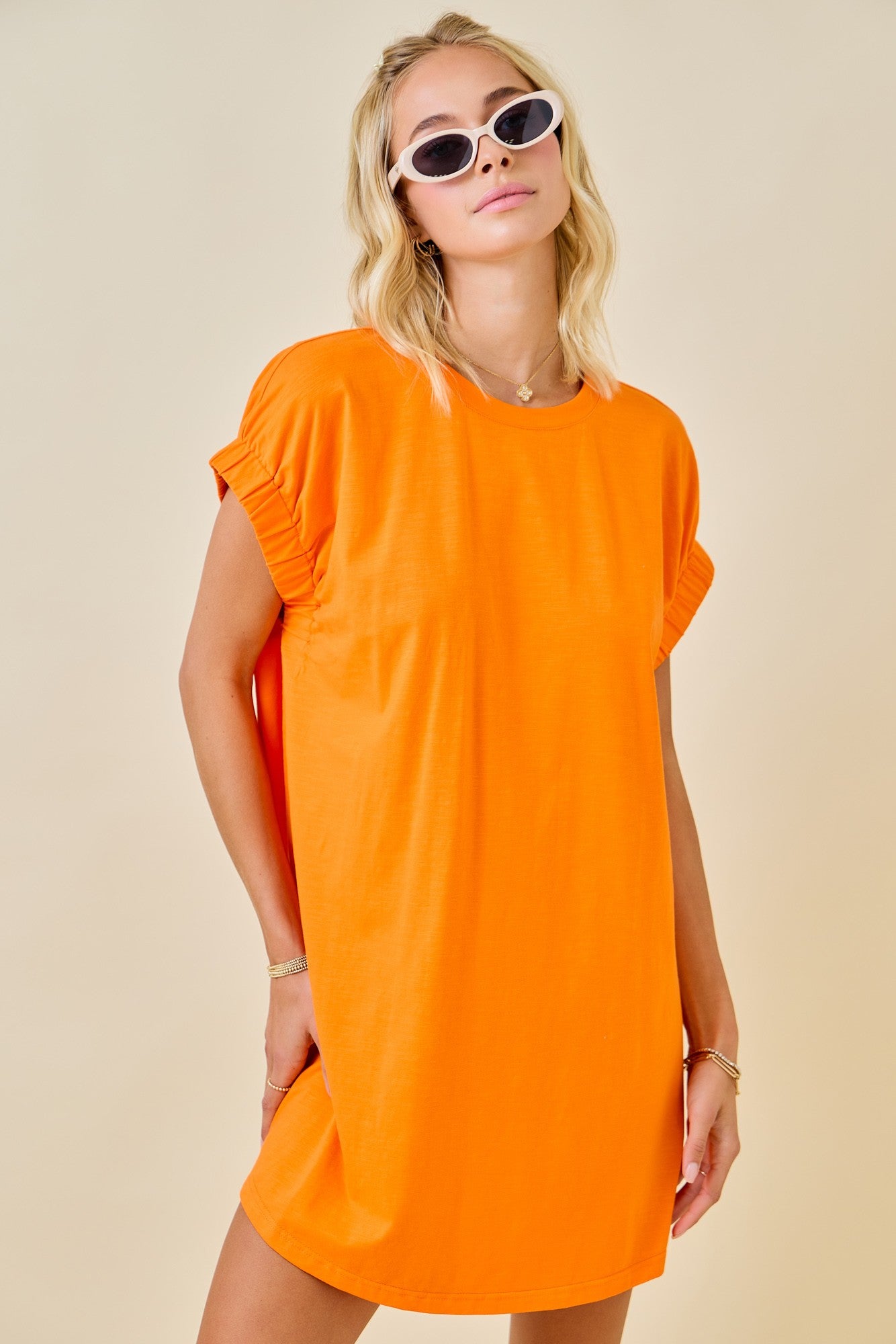 Orange Knit Mini Dress image 3