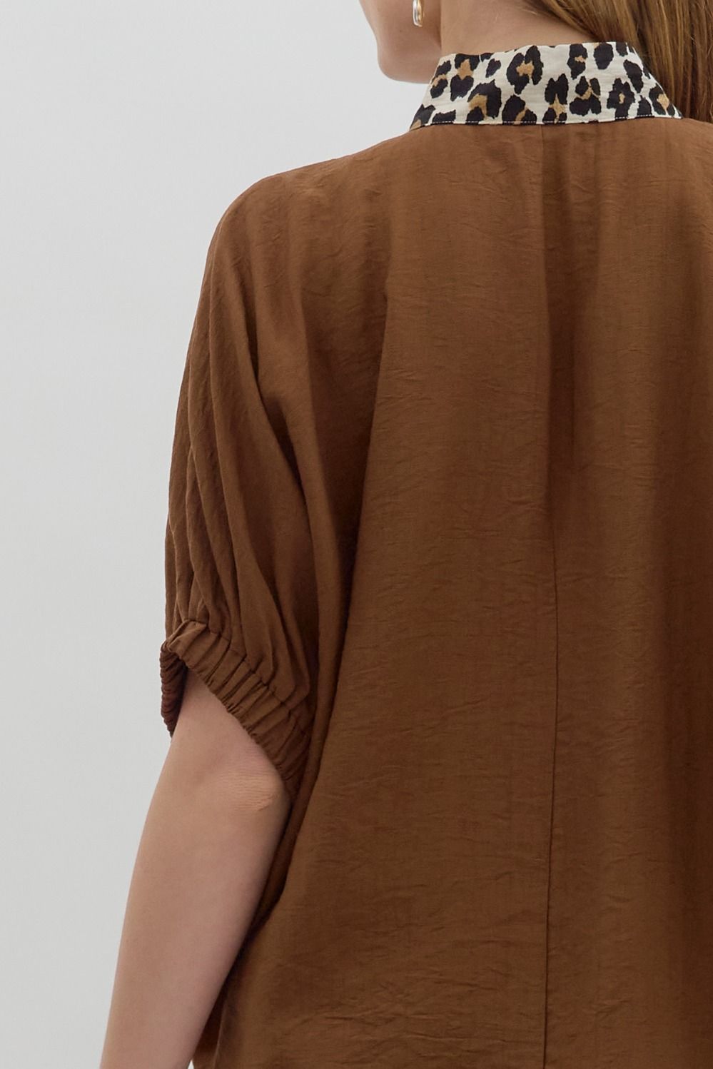 Caramel Leopard Dolman Top image 6