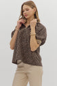 Leopard Half Zip Pullover Top image 2
