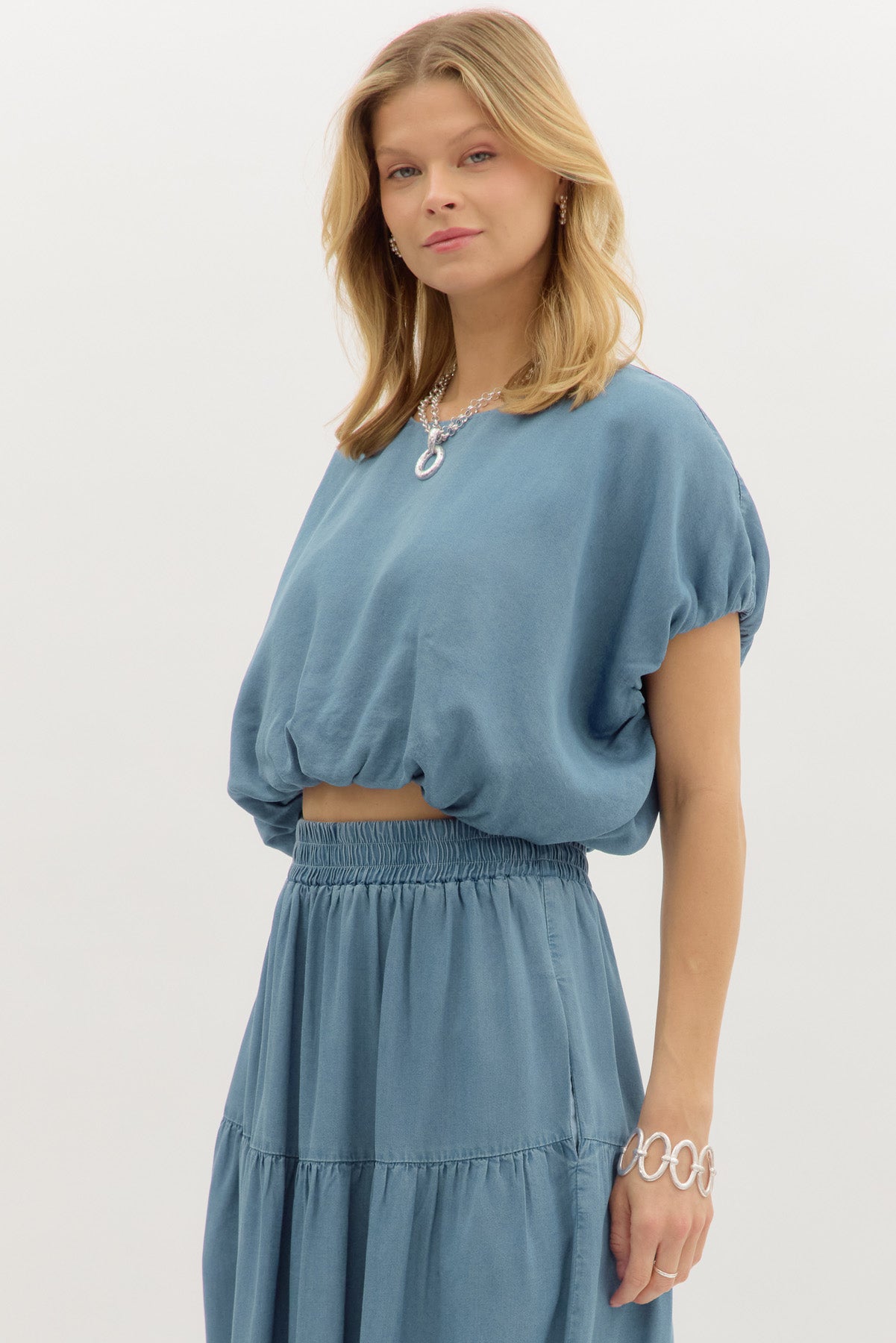 Denim Skirt & Crop Top image 1