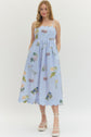 Spaghetti Strap Floral Midi