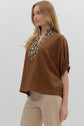 Caramel Leopard Dolman Top image 3