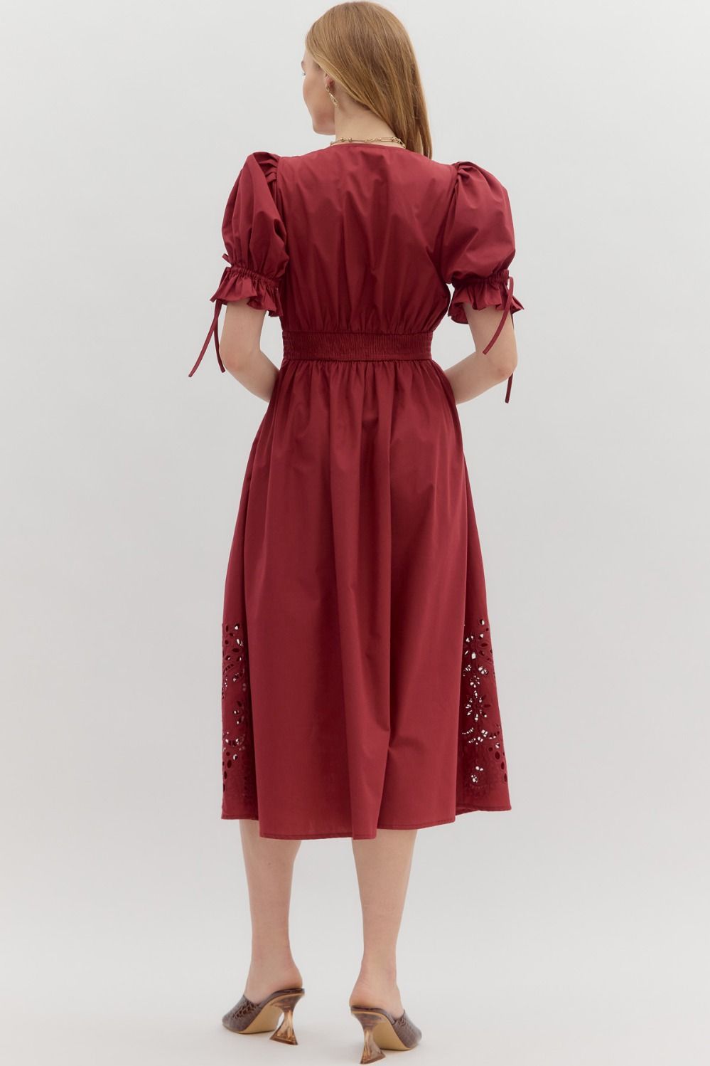 Garnet Midi With Embroidered Skirt Hem image 5