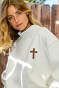 CROSS - JESUS SAVES MOCK NECK SWEATSHIRT
