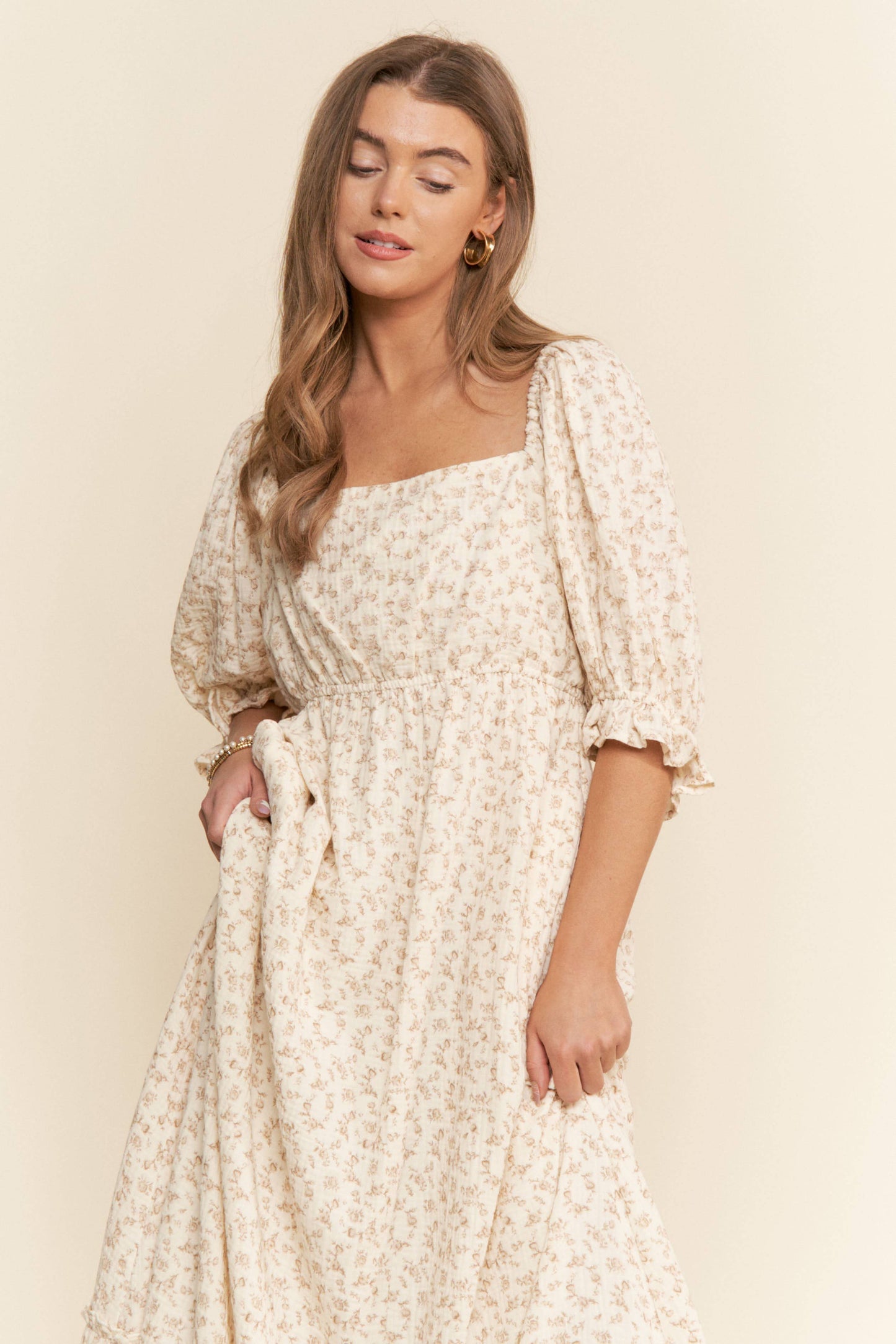 FLORAL PRINT MAXI DRESS